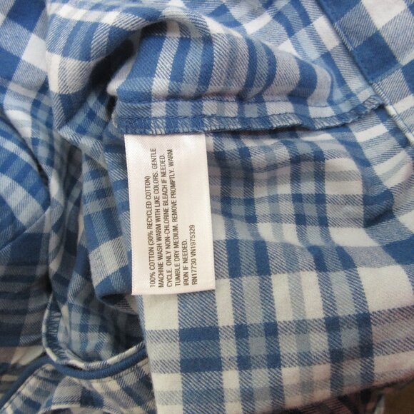 Goodfellow & Co Flannel Pajamas Men's Blue White Plaid 100% Cotton NWT Size XXL - Picture 5 of 8
